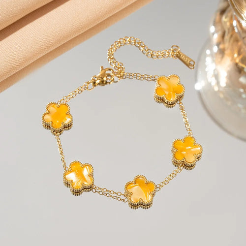 Lucky Five-Leaf Charm Bracelet