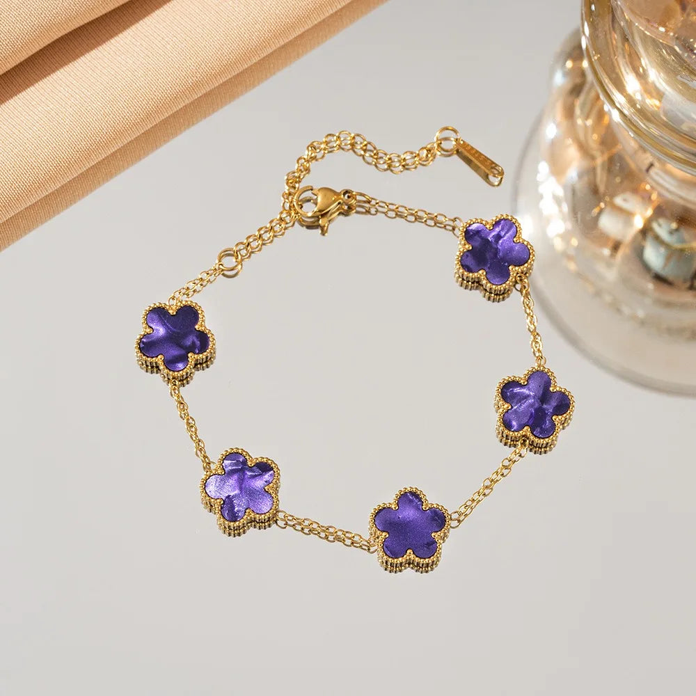 Lucky Five-Leaf Charm Bracelet
