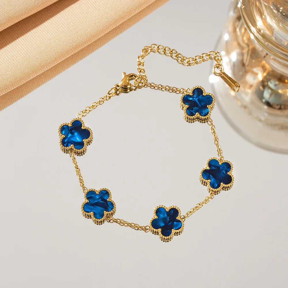 Lucky Five-Leaf Charm Bracelet